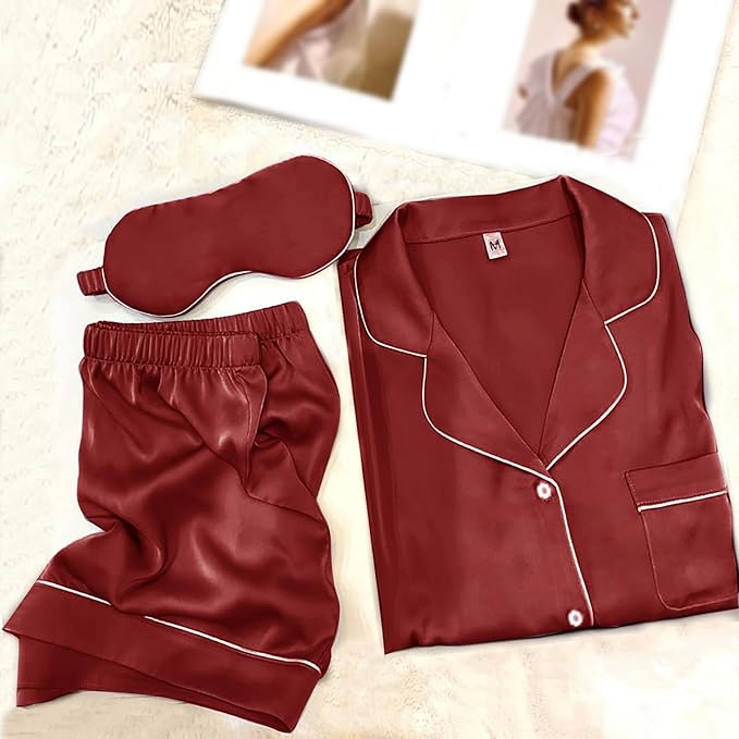 Satin Pajama Set - 2 Piece