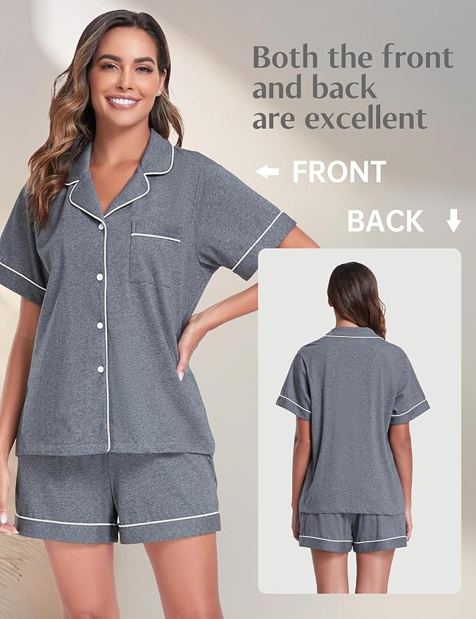 Women's Pajama Set - Short Sleeve - 2 Piece