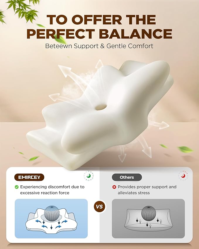 Memory Foam Cooling Bed Pillow - King