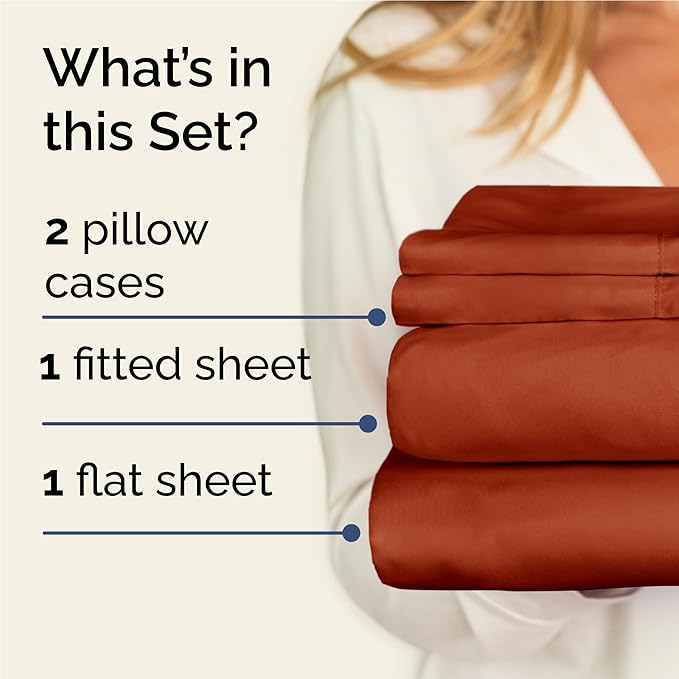 Cooling Bed Sheet Set - Twin XL - 16 in Deep Pocket - 4 Piece