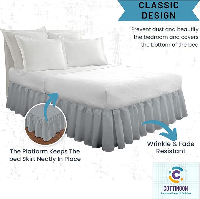 Microfiber Bed Skirt - Full - 16 in Drop