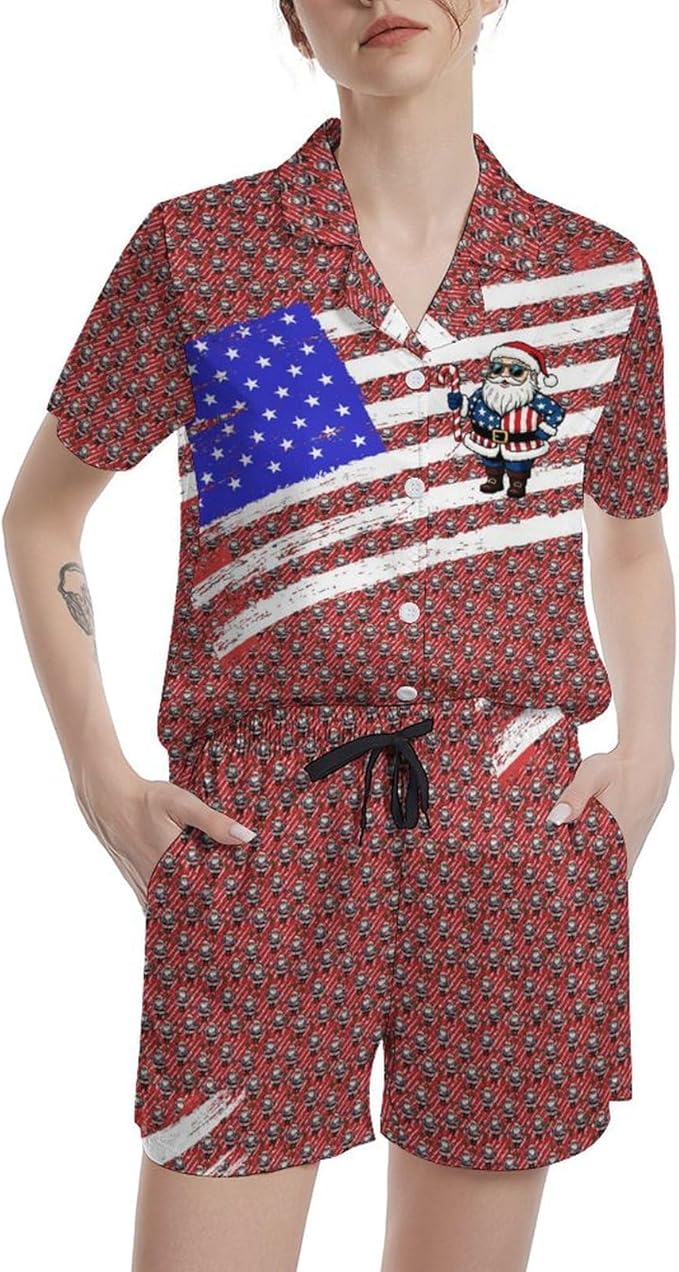 Women's Pajama Set - Short Sleeve - 2 Piece