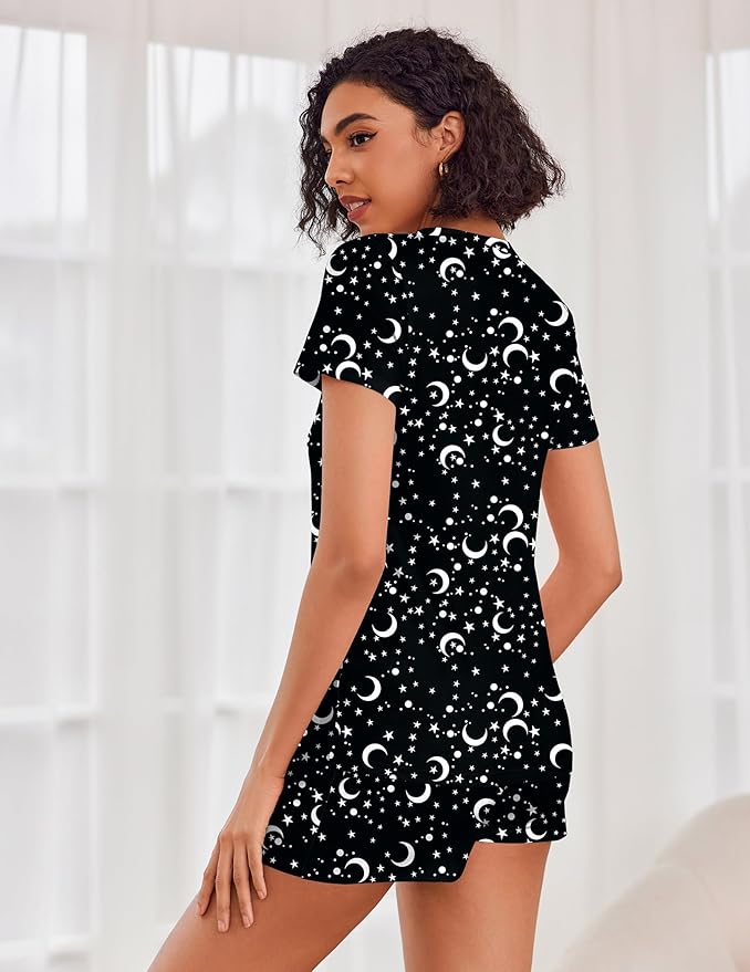 Women's Pajama Set - Short Sleeve - 2 Piece