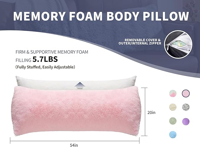 Memory Foam Body Pillow - King