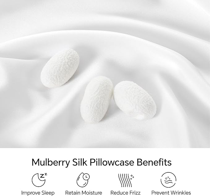 Mulberry Silk Cooling Pillowcase - Queen - 20 x 30 in