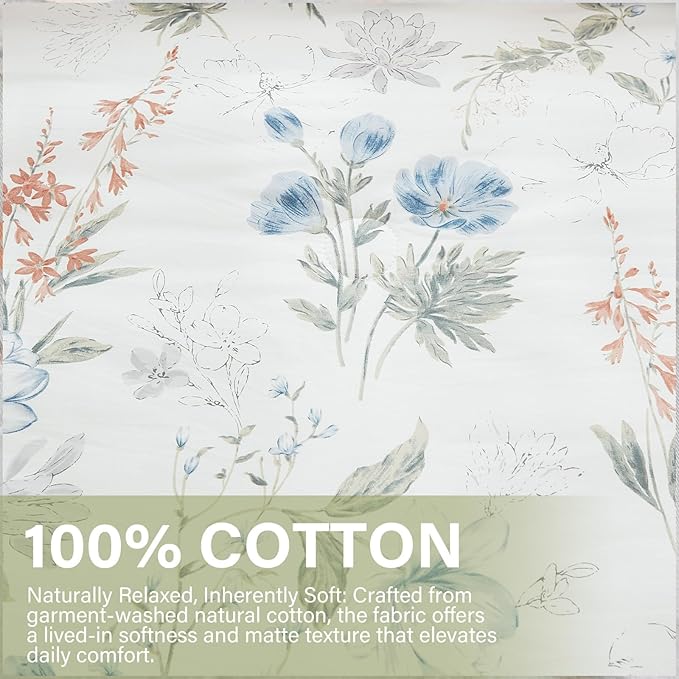100% Cotton Duvet Cover Set - King - 3 Piece
