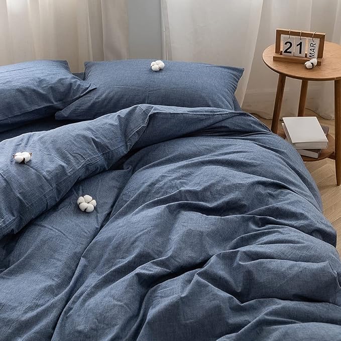 Linen Duvet Cover Set - Twin