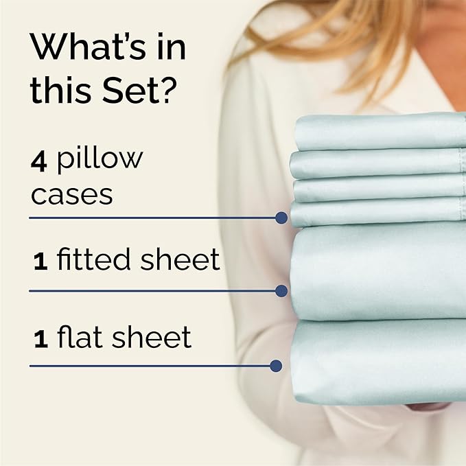 Cooling Bed Sheet Set - Queen - 6 Piece