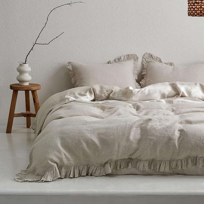 Linen Duvet Cover Set - Full - 3 Piece