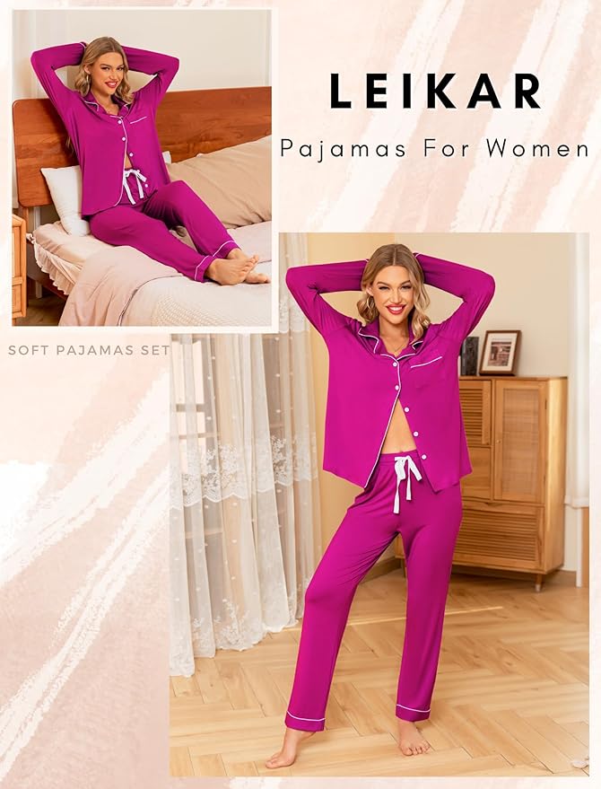 Women's Pants Pajama Set - Long Sleeve - 2 Piece