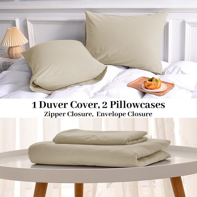 Linen Duvet Cover Set - Queen - 3 Piece
