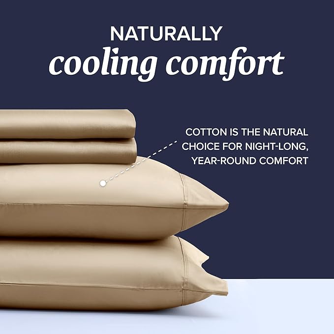 100% Cotton Bed Sheet Set - Full - 4 Piece