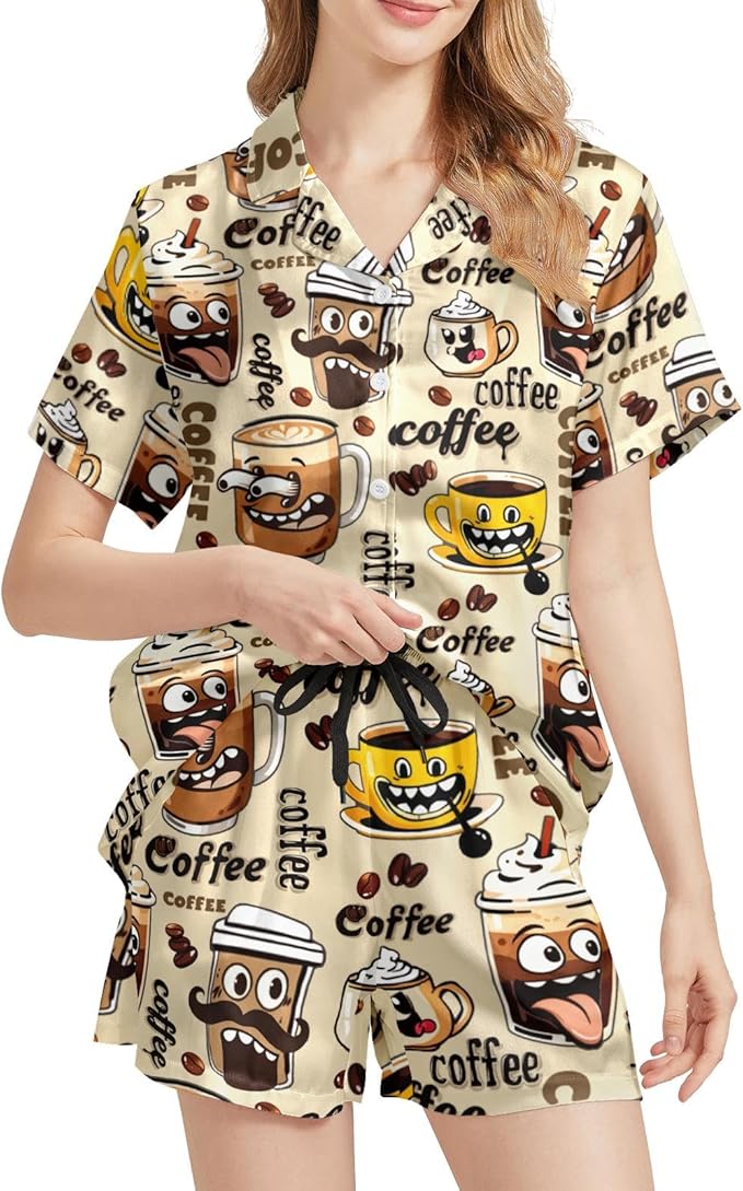 Women's Pajama Set - Short Sleeve - 2 Piece