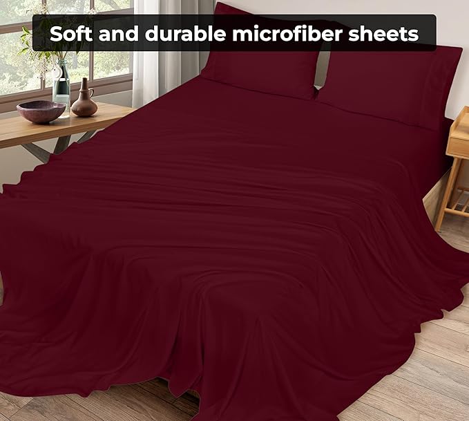 Microfiber Flat Sheet - Twin - 2 Pack