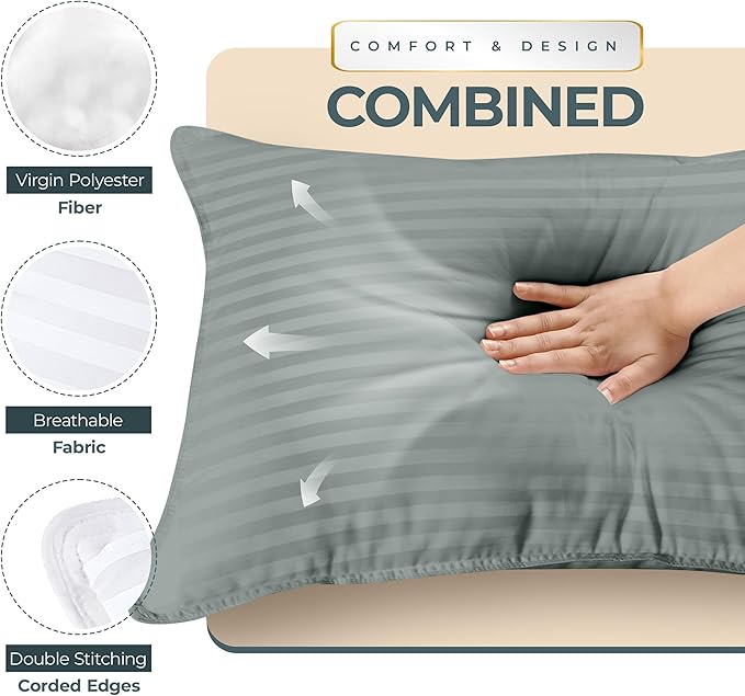 Down Alternative Cooling Bed Pillow - Standard - 2 Piece