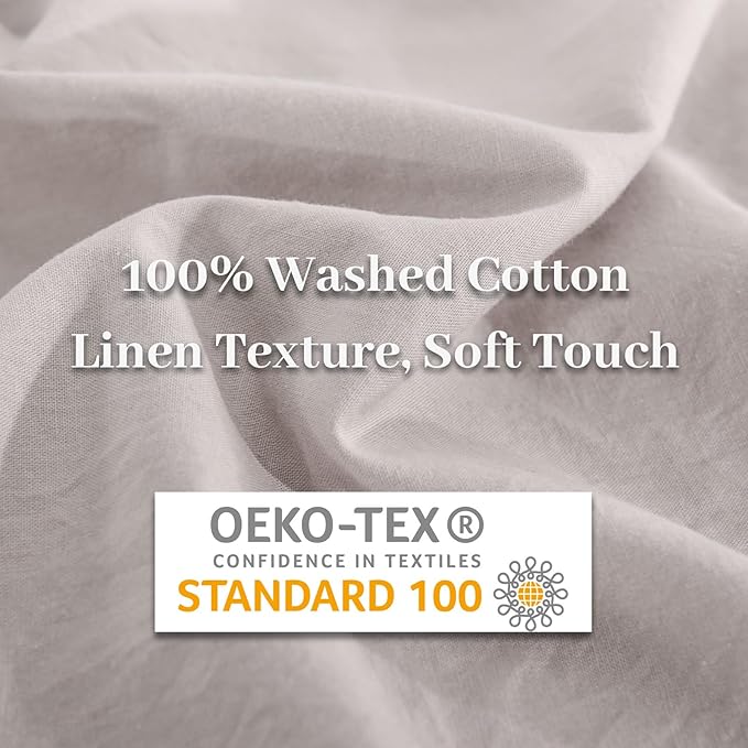 Linen Duvet Cover Set - King - 3 Piece