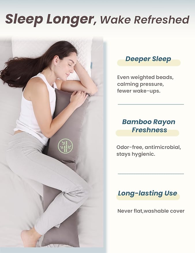Bamboo Weighted Body Pillow - Full