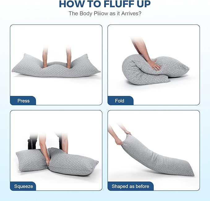 Memory Foam Cooling Body Pillow - Full - 20 x 54 in