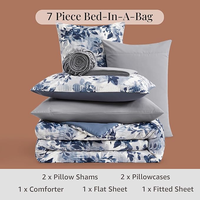 Velvet Comforter Set - Queen - 7 Piece