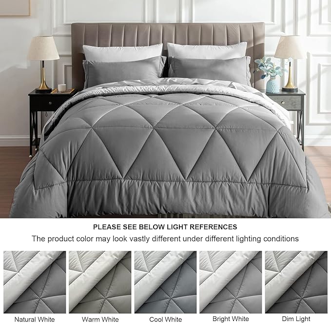 Microfiber Comforter Set - Queen - 7 Piece