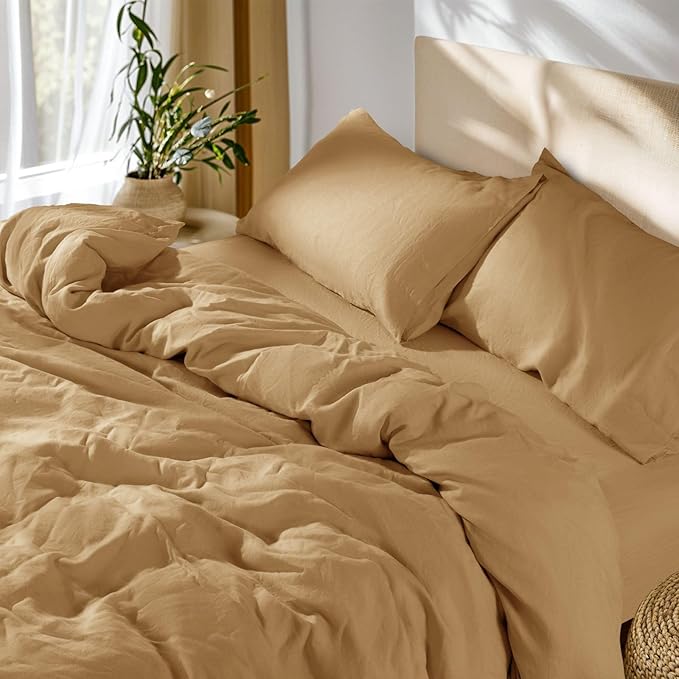 Linen Duvet Cover Set - Queen - 3 Piece