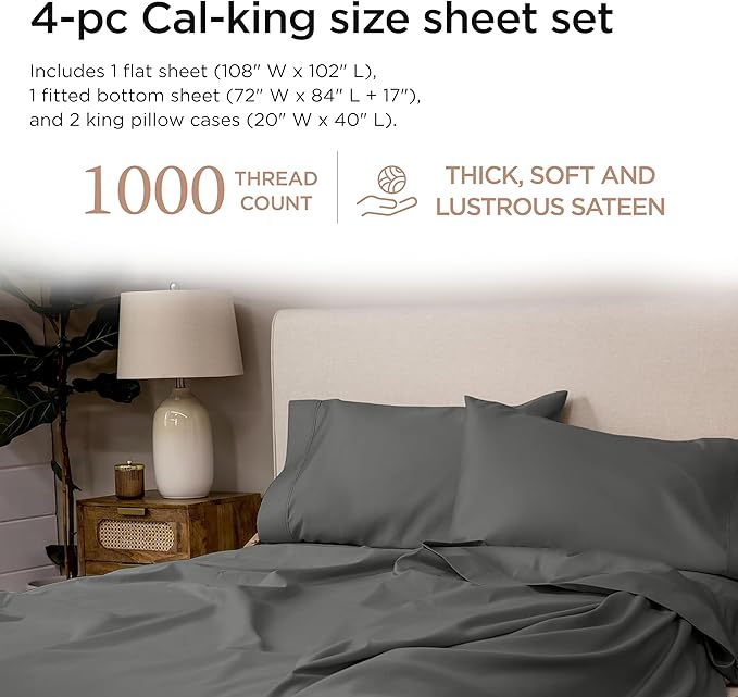 Bed Sheet Set - King - 4 Piece