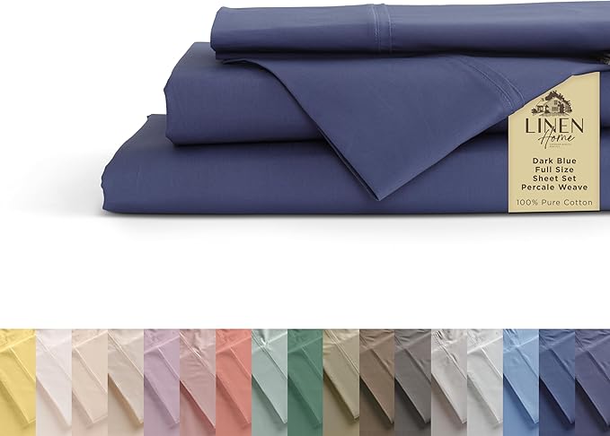 100% Cotton Bed Sheet Set - Full - 4 Piece