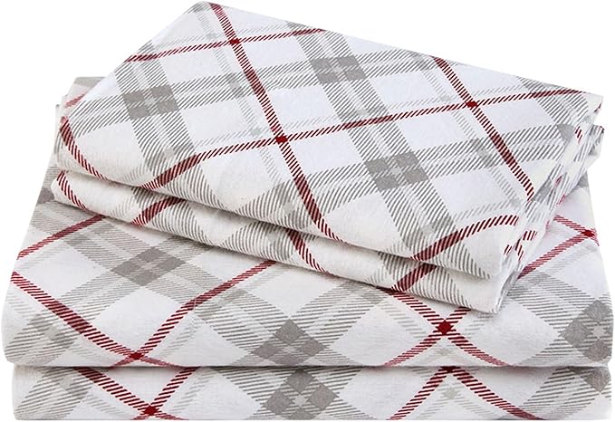 Flannel Bed Sheet Set - King - 4 Piece