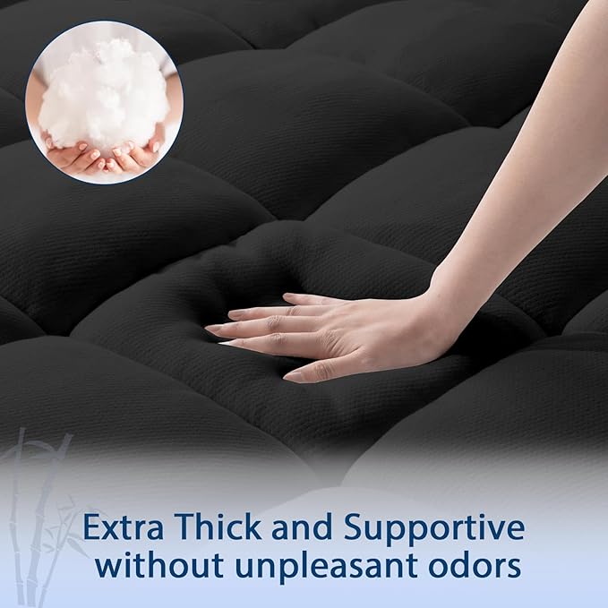 Bamboo Cooling Mattress Topper - King