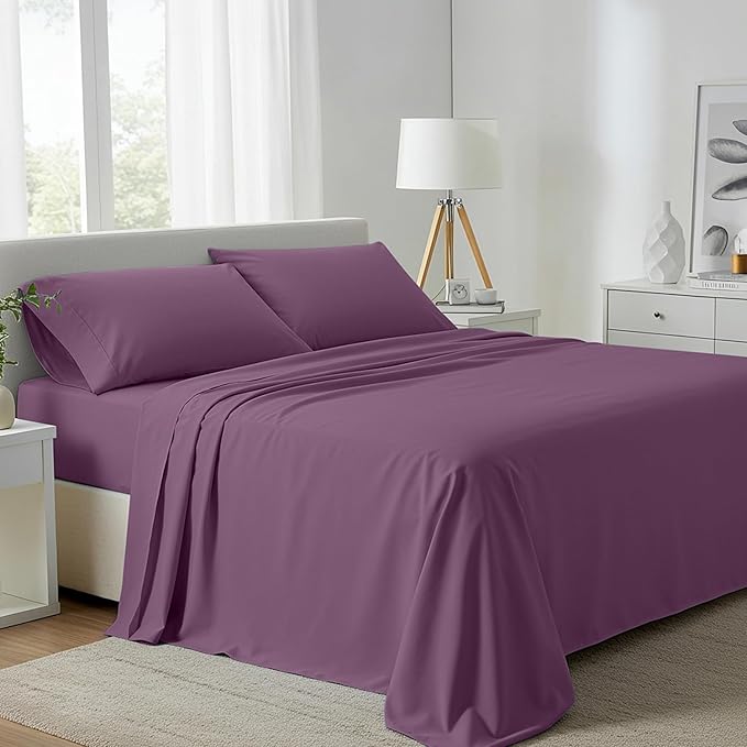 Linen Cooling Bed Sheet Set - Full - 16 in Deep Pocket - 4 Piece