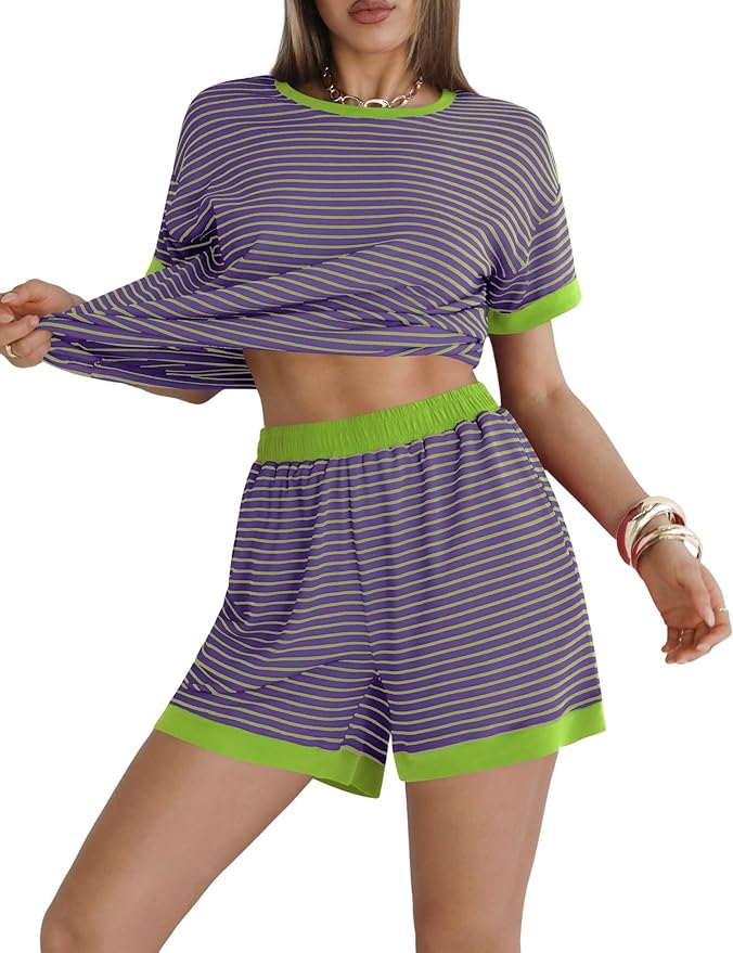 Shorts Pajama Set - Short Sleeve - 2 Piece