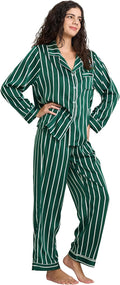 Satin Pajama Set - Long Sleeve - 2 Piece