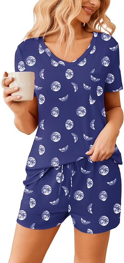 Women's Pajama Set - Short Sleeve - 2 Piece