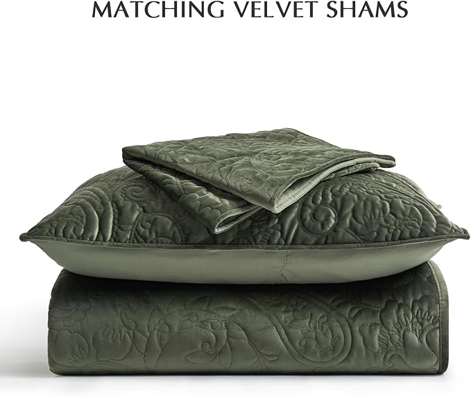 Velvet Quilt Set - King - 3 Piece