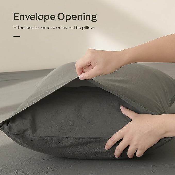 Linen Pillowcase Set - Standard - 20 x 26 in - 2 Piece