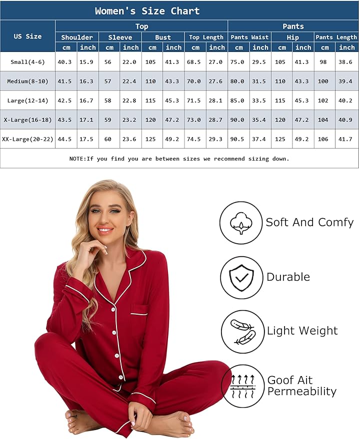 Women's Pants Pajama Set - Long Sleeve - 2 Piece