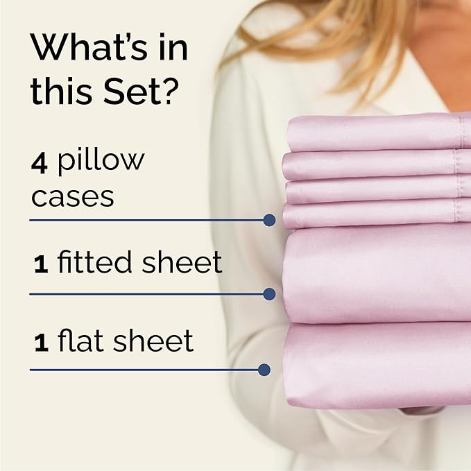 Cooling Bed Sheet Set - King - 16 in Deep Pocket - 6 Piece