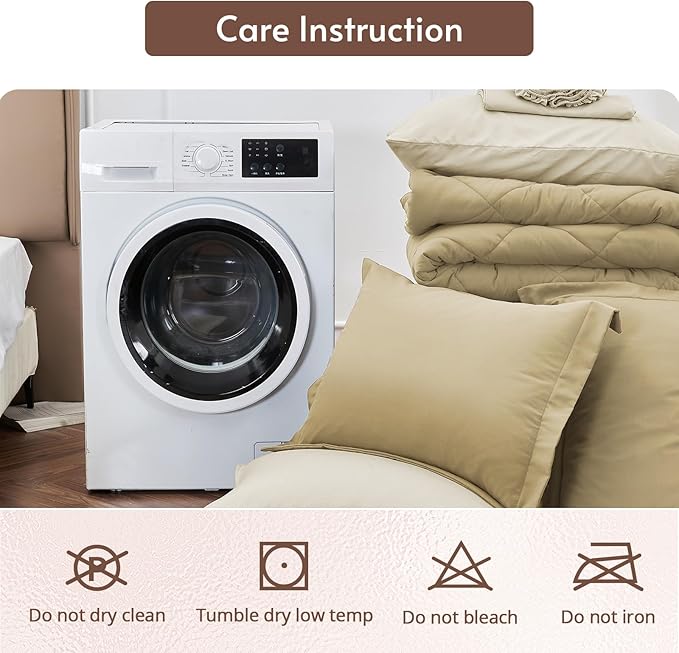 Linen Comforter Set - Full - 7 Piece