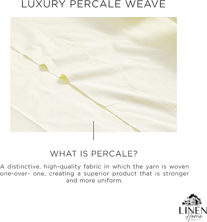 100% Cotton Bed Sheet Set - Full - 4 Piece