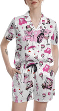 Women's Pajama Set - Short Sleeve - 2 Piece