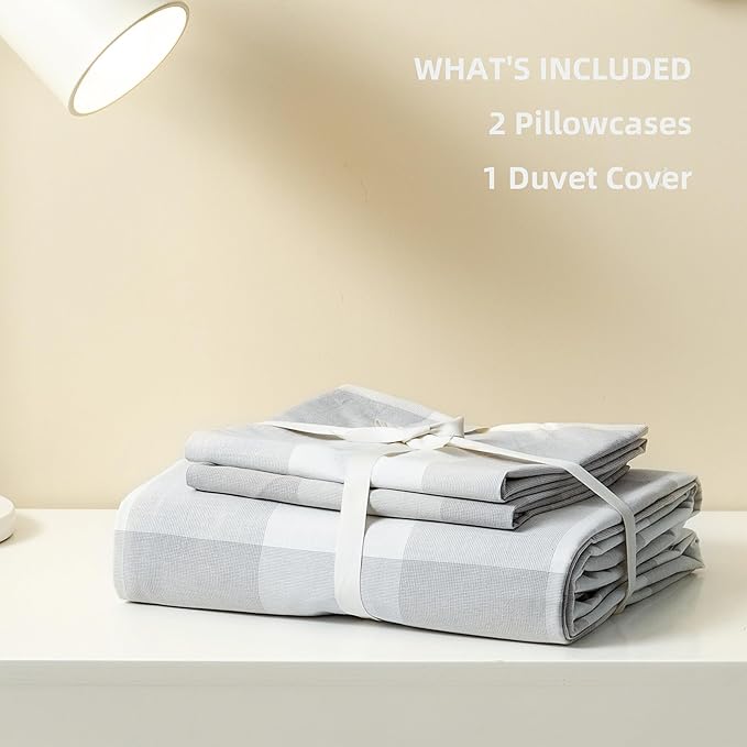 Linen Duvet Cover Set - King - 104 x 90 in - 3 Piece