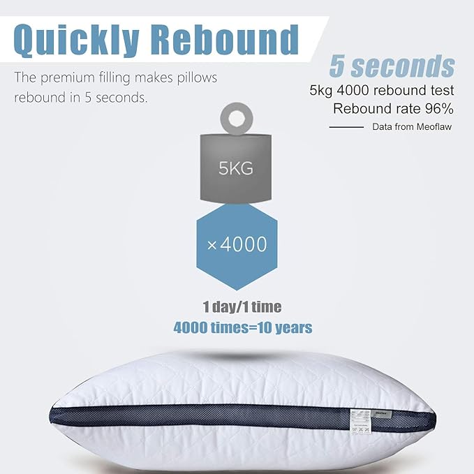 Bed Pillow - Queen - 4 Pack