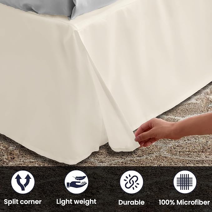 Microfiber Bed Skirt - Queen - 10 in Drop