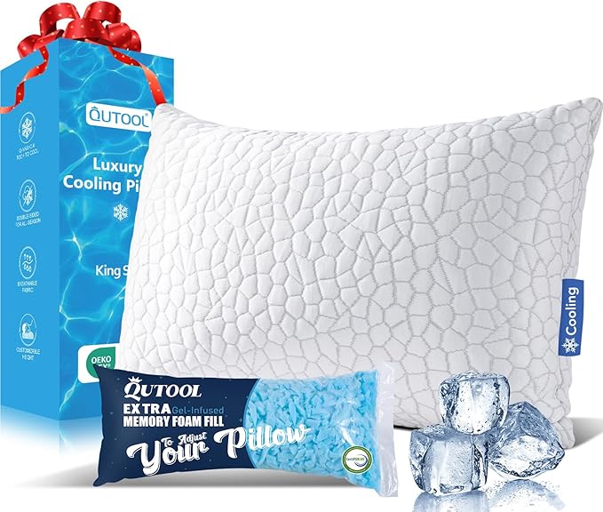 Memory Foam Cooling Bed Pillow - King