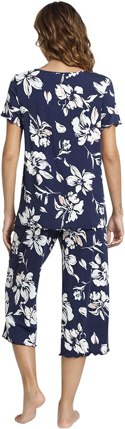 Bamboo Capri Pajama Set - Short Sleeve - 2 Piece
