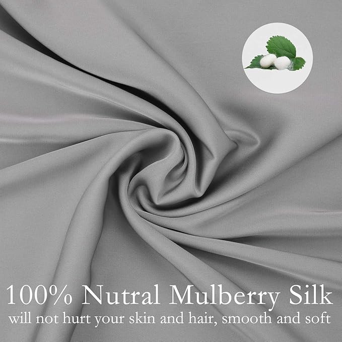 Mulberry Silk Hypoallergenic Pillowcase Set - King - 2 Pack
