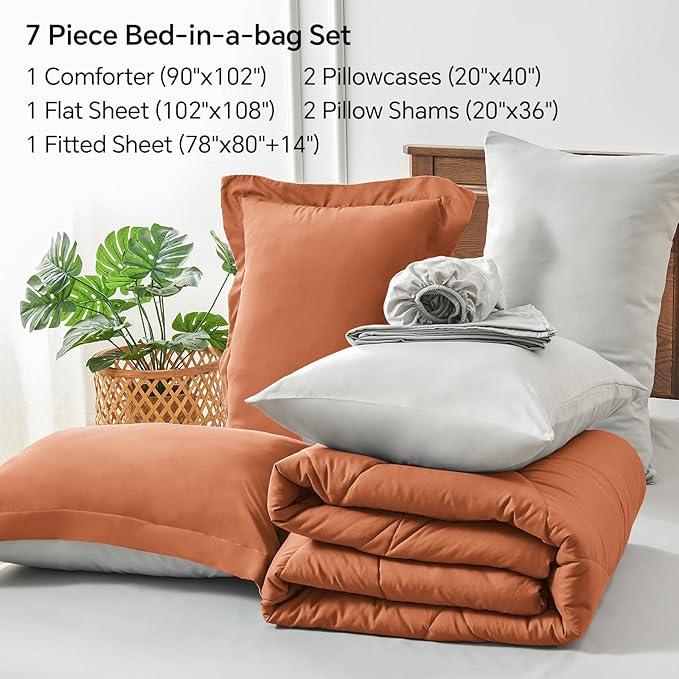 Microfiber Comforter Set - King - 7 Piece