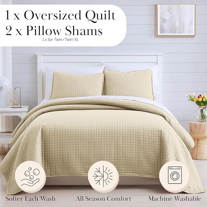 Microfiber Quilt Set - King