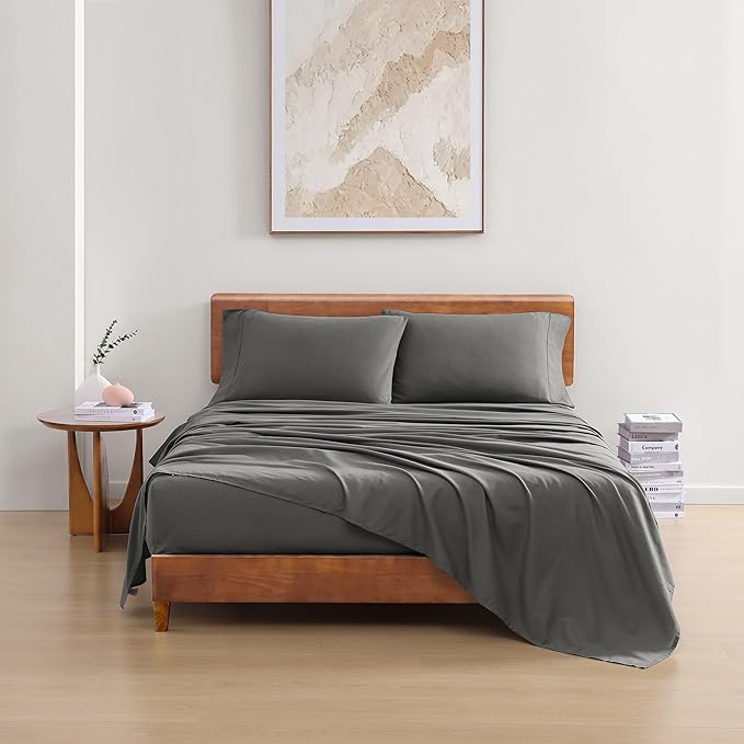 Linen Cooling Bed Sheet Set - Full - 15 in Deep Pocket - 4 Piece