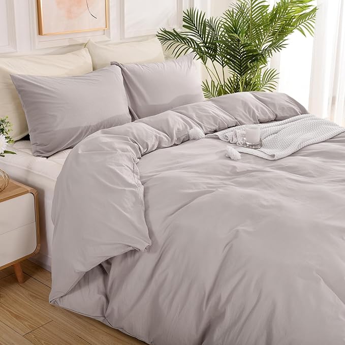 Linen Duvet Cover Set - King - 3 Piece